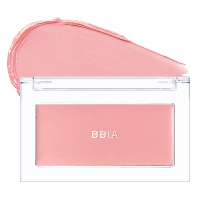 BBIA Ready To Wear Downy Cheek Cream Blush - Creamy Blendable & Buildable Blush Dewy Texture & Matte Finish High Pigment Longlasting Lightweight Natural Face Makeup (13 DOWNY PINK APPLE)