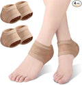 Moisturizing Heel Socks, 2 Pairs Soft Gel Lined Heel Socks for Dry Rough Cracked Feet, Gel Heel Repair Socks Overnight Moisturizing Spa Socks for Softening and Repairing Chapped Feet Skin Care (Skin)