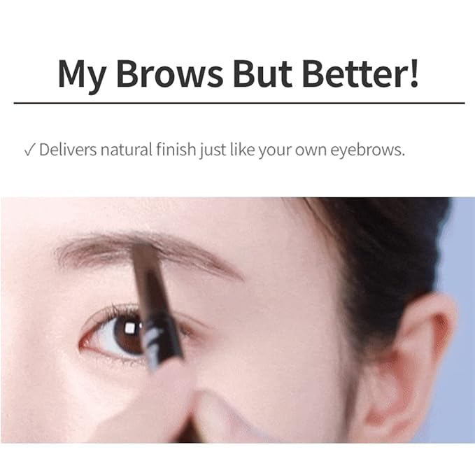 ETUDE Drawing Eye Brow, Eyebrow Pencil, Microblading, Long Lasting, Soft Textured Natural Daily Look, Korean Makeup, Beauty, Brown (0.008 Ounce)