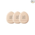 JUNG SAEM MOOL Skinny Tap Puff 3pcs, Mini Precision Puff for Concealer and Touch-Up, Ultra-Slim Fitting Makeup Sponge for Seamless Coverage Around Nose Eyes Lips, Korean Beauty Tool