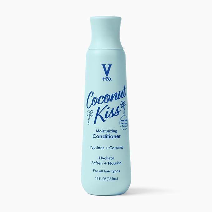 V&Co. Moisturizing Conditioner 12 Oz. - Sulfate Free, Color Safe, and Gentle Formula with Peptide Technology Boosting Hydration for Dry, and Color Treated Hair