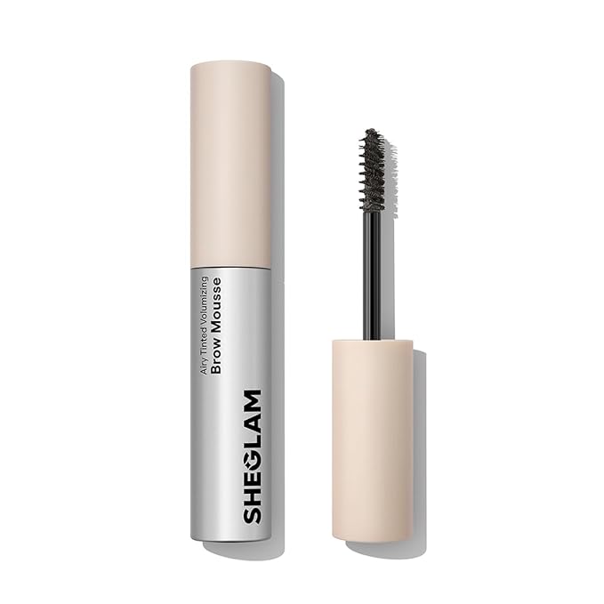 SHEGLAM Airy Tinted Volumizing Brow Mousse Eyebrow Cream Gel Highly Pigmented Shaping Filling Water Removal-Ebony