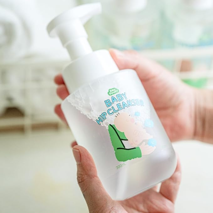 Baby Bottom Cleanser - Main in Korea, Gentle Diaper Area Foam Wash, Hypoallergenic & pH Balanced for Sensitive Skin, Plant-Based Ingredients, Newborn & Toddler Essential