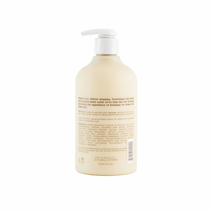 Hairitage Biotin Shampoo for Hair Growth - Sulfate-Free Thickening and Volumizing Formula with Jamaican Black Castor Oil for Women + Men - Hydrating Repair for Thinning + Hair Loss - 13 Fl Oz