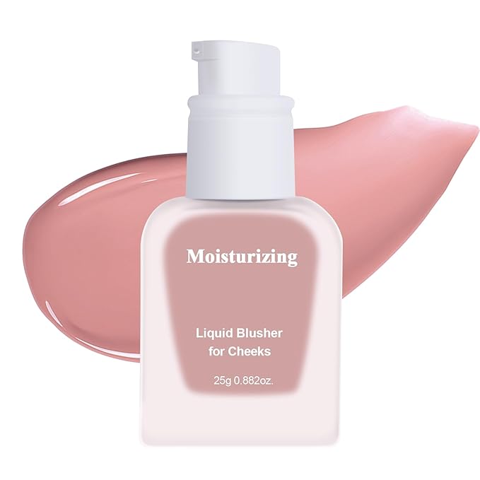 KYDA Moist Pink Liquid Blush, 0.88 oz, Natural Dewy Cheek Color with Hydrating Formula, Long-Lasting Face Blusher for Natural Glow Cheeks, Lightweight Buildable Smooth Coverage, Smokey Pink