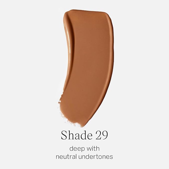 Saie Glowy Super Skin Tint Liquid Foundation - Weightless + Dewy Foundation with Lightweight Medium Coverage - Hydrating Face Makeup + Skin Care Serum Hybrid with Hyaluronic Acid - Shade 29 (1.01 oz)