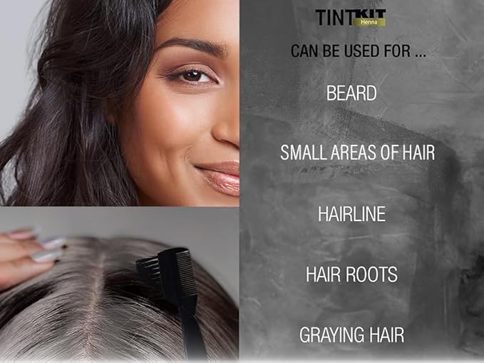 Godefroy Powered by Henna - Tint Kit 4 Applications | Dark Brown | Spot Hair Color Powered by Natural Henna