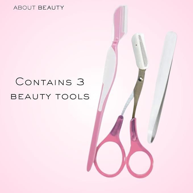Brow Wow - 3 Eyebrow Groomers for Shaping, Grooming, and Styling, Made with Japanese Steel for Painless Removal and Shaping of Facial Hair