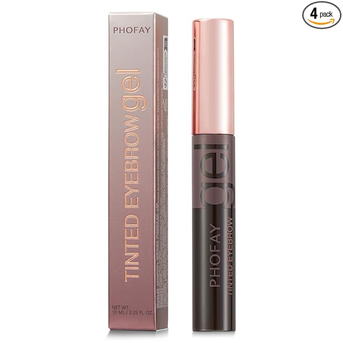 PHOFAY Colored Eyebrow Gel 10ml / 0.34 fl oz – Spiral Brush for Smooth Use, 2-in-1 Brow Styling Gel & Mascara, Soft Brown Tone, Smudge-Resistant & Long-Wearing (02#)