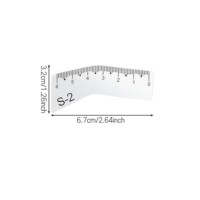 5 Pairs Eyebrow Design Ruler - Microblading Mapping Tool with Curved, Transparent for Symmetrical Brows | Reusable Brow Shaping Kit for Beginners and Professionals