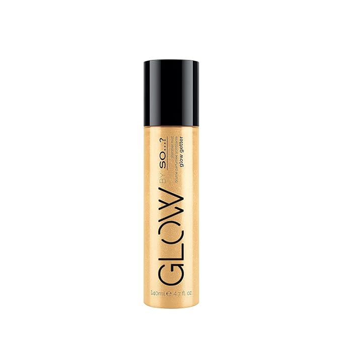 So…? Glow Shimmer Mist - Body Spray for Women - Sweet, Fruity, Vanilla Notes - Adds Sparkle and Fragrance - Vegan Body Mist - Glow Getter - 4.7 oz