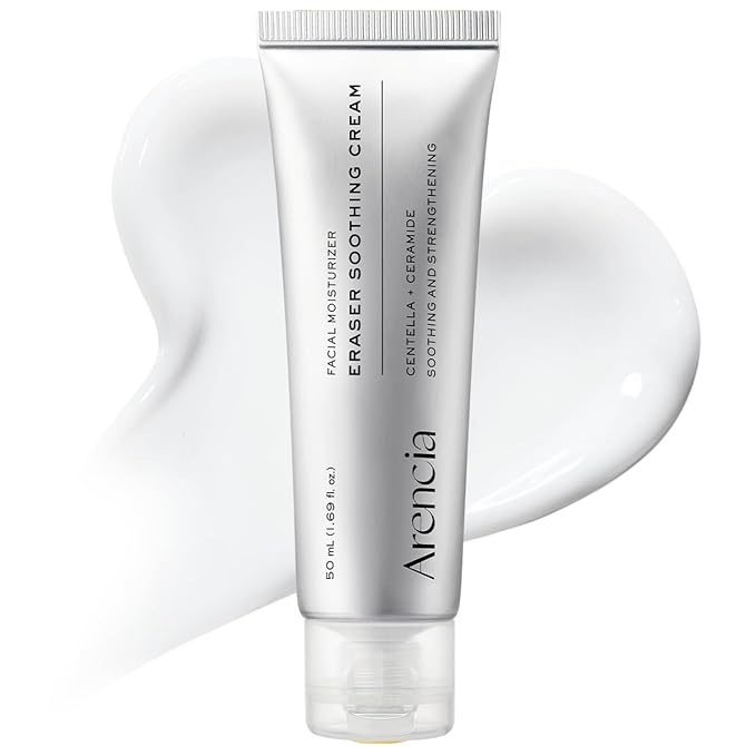 ARENCIA Eraser Soothing Cream, Facial Moisturizer with Centella & Ceramide, Hydrating Face Cream for Sensitive Skin, Lightweight Barrier Support, 50ml / 1.69 fl oz