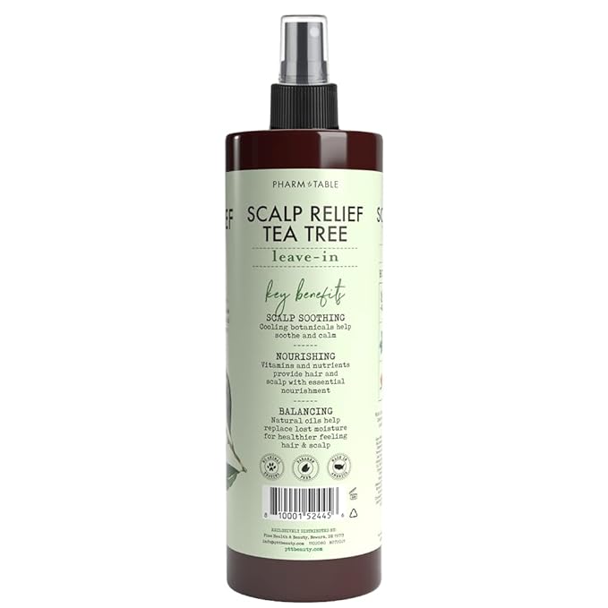 Leave In Conditioner Spray – Tea Tree Scalp Treatment (2 Pack) – Anti-Dandruff, Dry & Itchy Scalp Relief, Hydrating Formula for Psoriasis Care – Detangles & Nourishes Hair
