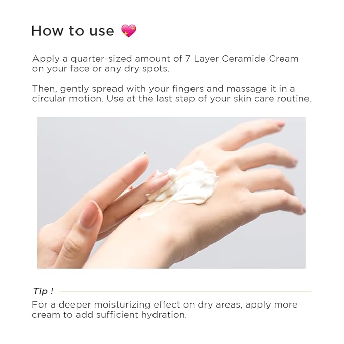 Hanskin 7 Layer Ceramide Cream, Lasts for 48 Hours, 2.4 fl. oz, 70ml, Moisturizes Dry Skin, Moisturizer, For All Type, Sensitive Skin, Redness, Boosting Calming Cream