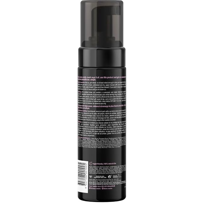 b.tan Ultra Dark Self Tanner Mousse | I Want The Darkest Tan Possible - Fast, 1 Hour Express Sunless Tanning Foam, Golden Bronzing Glow, Face & Body, No Fake Tan Smell, Vegan, Cruelty Free, 6.7 Fl Oz