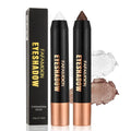 FeiCuiYun 2Pcs Monochrome Cream Shimmer Glitter Eyeshadow Pencil Stick for Women, Eye Shadow Eyeliner Pencil Sticks Makeup, sombras para ojos, Waterproof, Vegan & Cruelty-Free, (02+06, 2Pcs)
