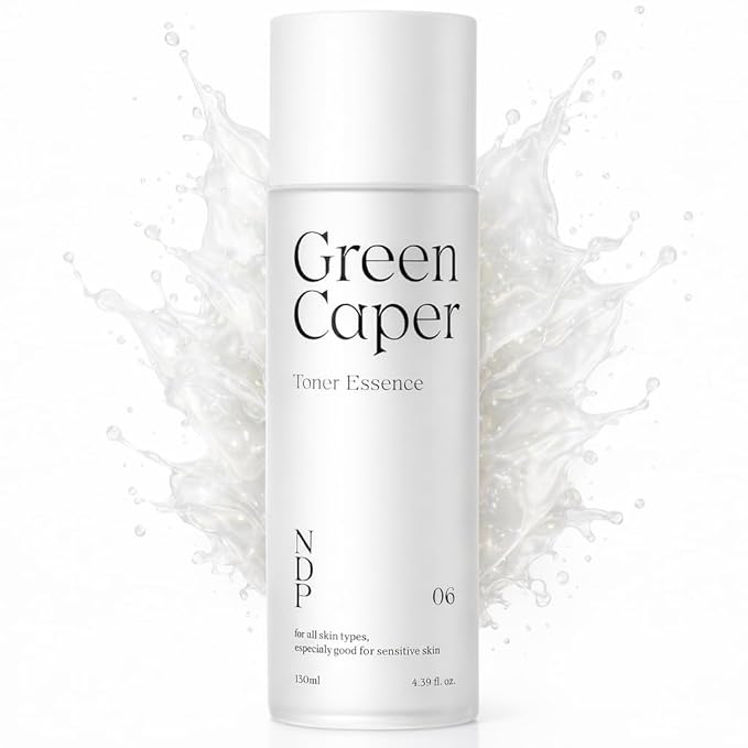 NATURAL DERMA PROJECT NDP Green Caper Milky Toner Essence - Hydrating Korean Toner for Face, Deep Moisture for Sensitive and Dry Skin, Panthenol, Madecassoside (4.39 Fl oz / 130ml)