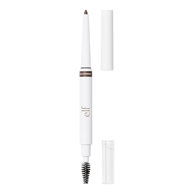 e.l.f. Instant Lift Waterproof Eyebrow Pencil, Dual-Ended with Precision Tip & Spoolie, Smudge-Resistant Formula for Natural, Long-Lasting Brows, Neutral Brown