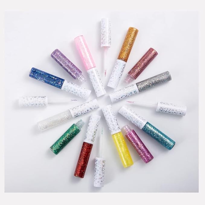 Liquid Glitter Eyeshadow & Eyeliner - Metallic Glitter Shimmer Eye Looks - Waterproof, Long Lasting & Quick-Drying - Sparkling Eye Shadow Makeup - Euphoria Makeup 11