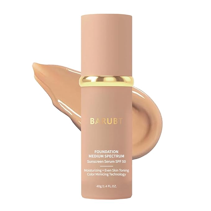 4 in 1 Color Changing Foundation - Medium Spectrum, Evening Skin Tone, Long-Lasting & Waterproof, Hydrating Concealer with Medium to Full Coverage, Lightweight Flawless Finish Makeup 1.4 Fl.Oz.