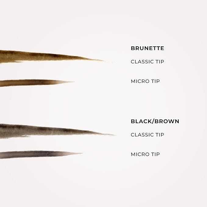 WUNDERBROW Thicker Brow Pen Duo, Dual Ended Pen, Vegan & Cruelty Free (Brunette)