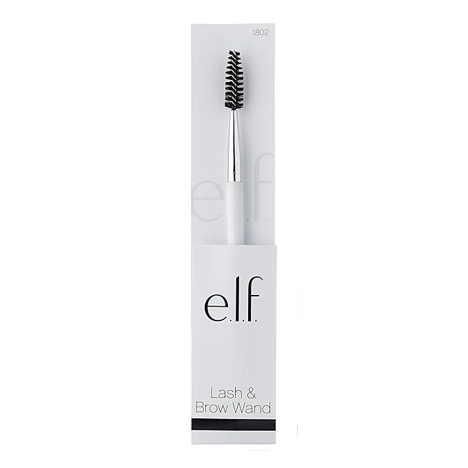 e.l.f. Eyelash & Brow Wand, Spoolie Brush To Define & Shape Lashes & Eyebrows, Creates Perfect Brows & Full, Lush Lashes, Vegan & Cruelty-Free