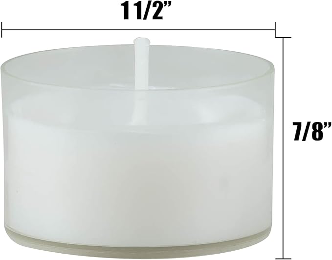 Stonebriar 192 Count White Unscented 6 to 7 Hour Extended Burn Time Clear Cup Tea Light Candles (Pack of 2)