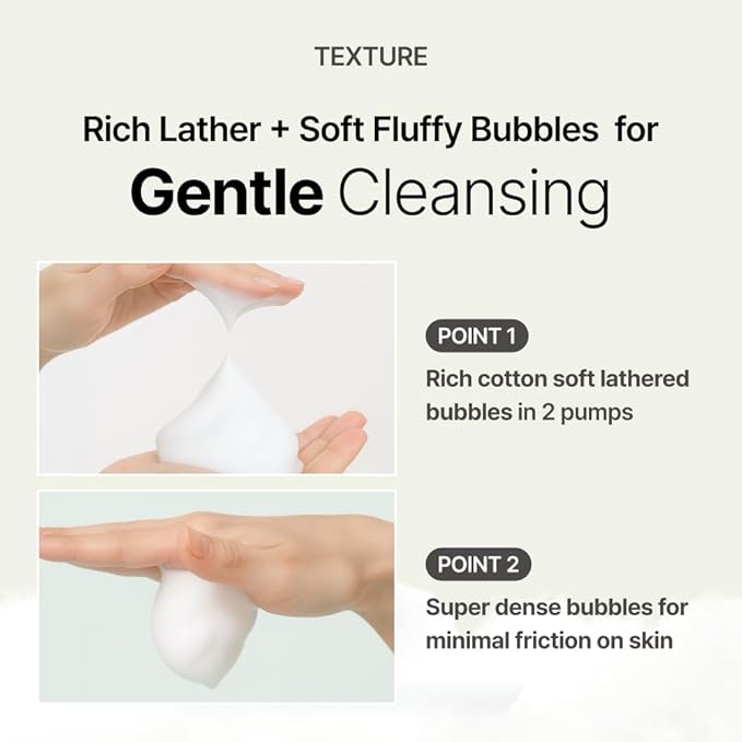 MENOKIN Cotton Cloud Bubble Cleanser [Bright] Vitamin C for Dull Skin & Dark Spots, Low pH for Sensitive Skin, Hydrating & Non-Stripping, Gentle Face Wash, Boost Radiance, Korean Skincare 5.07 fl. oz