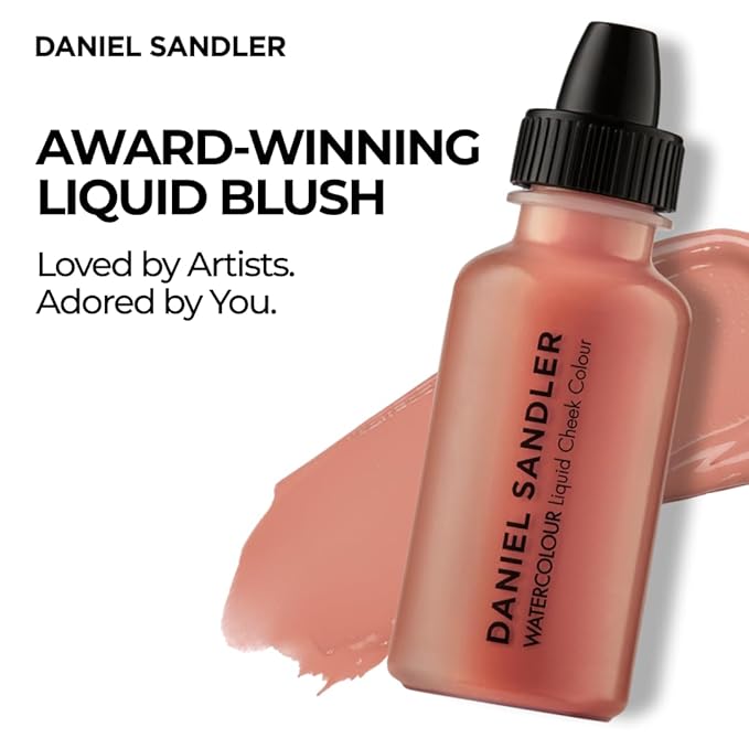 Daniel Sandler Watercolor Liquid Blush — Buildable, Blendable & Long-Lasting Liquid Blush for Cheeks, Lips, & Eyes — Lightweight & Water Resistant — For All Skin Types — Gentle