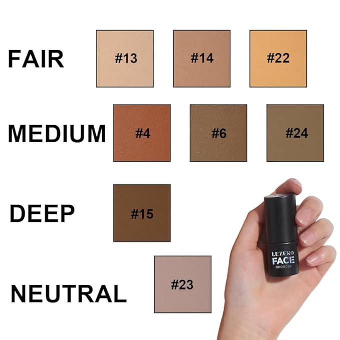 Cream Bronzer Stick, Multi-use Contour Stick for Face Shaping, Matte Finish Beauty Wand for Sculpt the Face, Easy to Apply, Longwear, Waterproof, Buildable and Blendable Color (#13, 1PC)