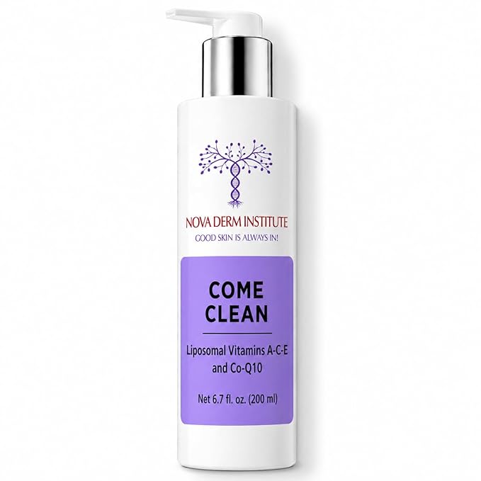 Nova Derm Come Clean Gentle Facial Cleanser –AHA BHA Face Wash for Oily & Acne Prone Skin, Deep Pore Cleansing, Non Comedogenic, Fragrance Free Face Wash(6.7 fl oz)