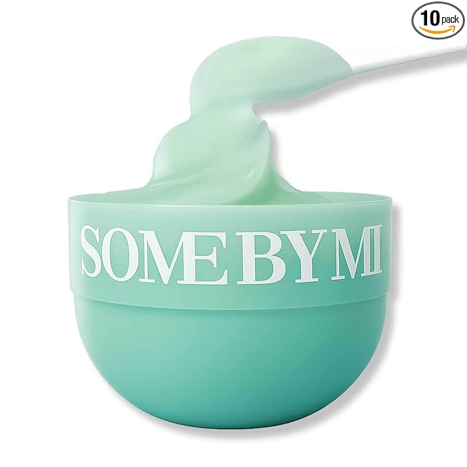 SOME BY MI PDRN Spirulina Soothing Sherbet Mask – 10 Sticks – Korean Vegan Wash-Off Face Mask that Cools by 10.9°C in 10 Minutes – Revitalizes Skin with Spirulina, Seaweed & PHA – Korean Skin Care