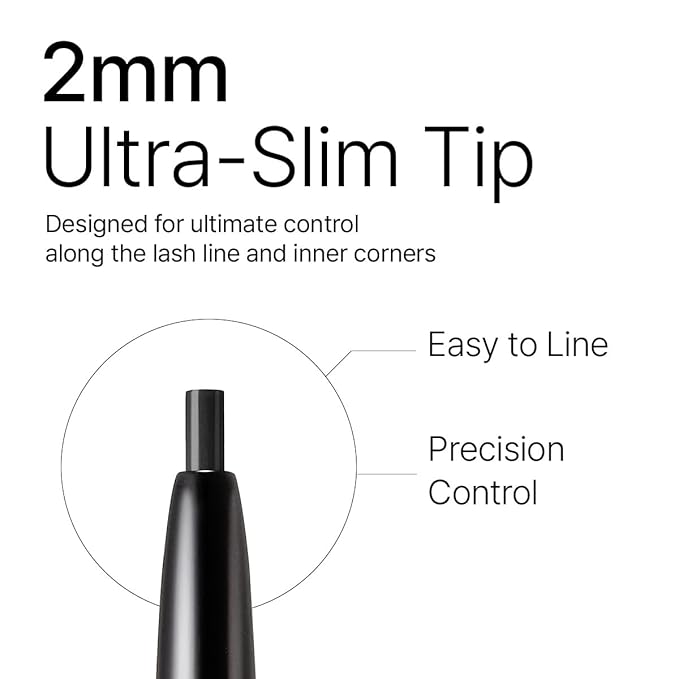 CLIO Sharp So Simple Waterproof Pencil Liner, 2mm Ultra Slim Precision Tip, Smooth Tug Free, Smudge Resistant Long Wear Formula, Clean Eye Definition, Easy Control For Daily Makeup (011 Mute Gray)