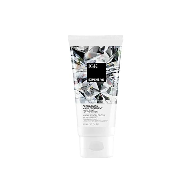 IGK Expensive Amla Oil High Shine Gloss Treatment | Strengthens, Softens & Enhances Shine | UV Protection + Color Safe | Vegan & Cruelty Free | 1.7 oz