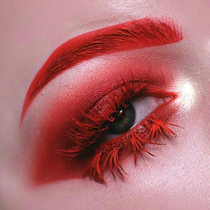 Maydear Red Mascara Waterproof, Smudge-Proof & Long-Lasting, Fast-Dry Lengthening Color Mascara for Bold Lashes