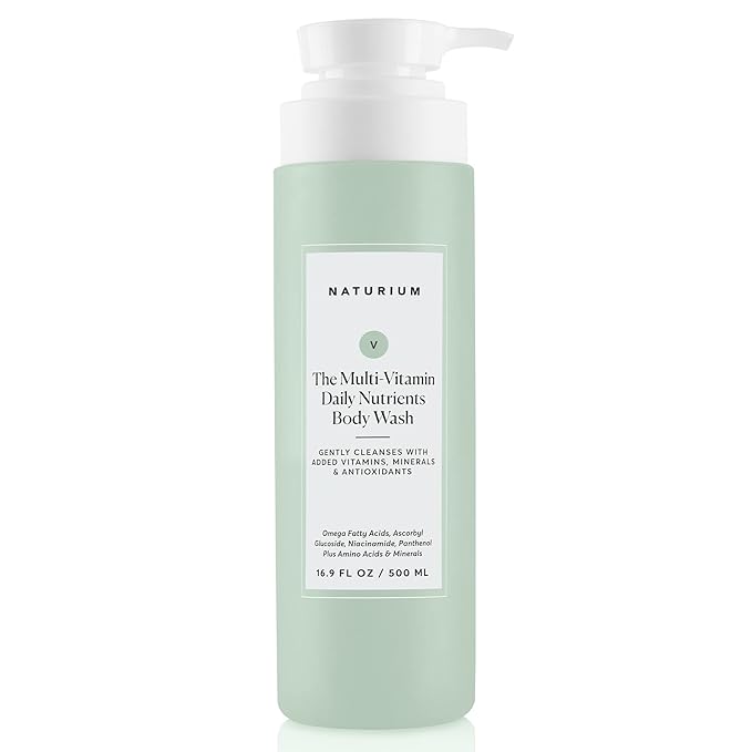 Naturium The Multi-Vitamin Daily Nutrients Body Wash, Hydrating Cleanser, 16.9 oz
