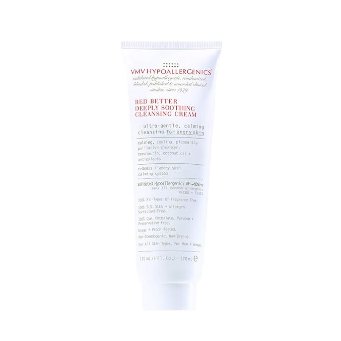 VMV Hypoallergenics Red Better Deeply Soothing Cleansing Cream, 4.06 Fl Oz