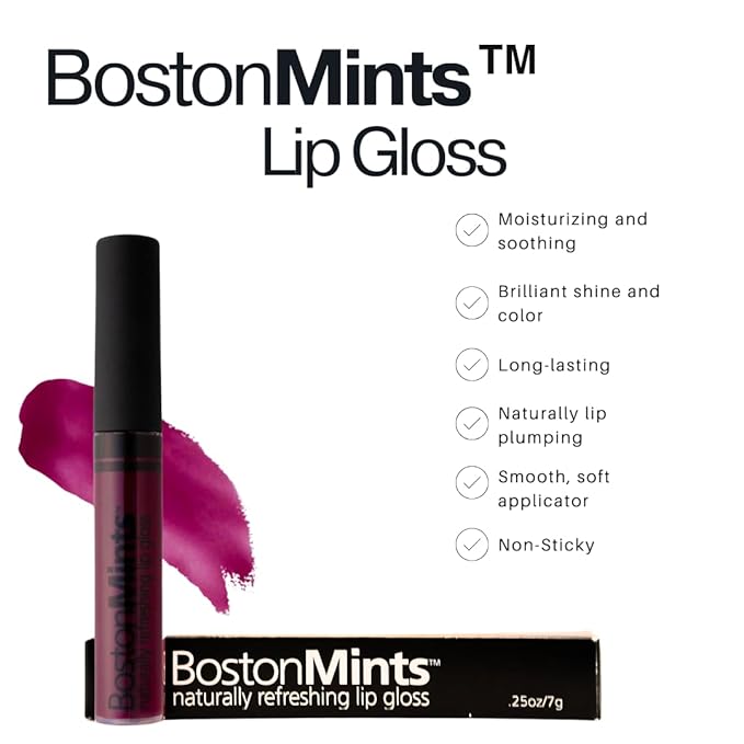 Newberry Lip Gloss (.25oz) Vegan, Gluten-Free, Cruelty-Free Formula With Aloe, Vitamins C & E, Spearmint Extract and a Sheer Shine Finish for Soft, Fuller-Looking, Hydrated Lips