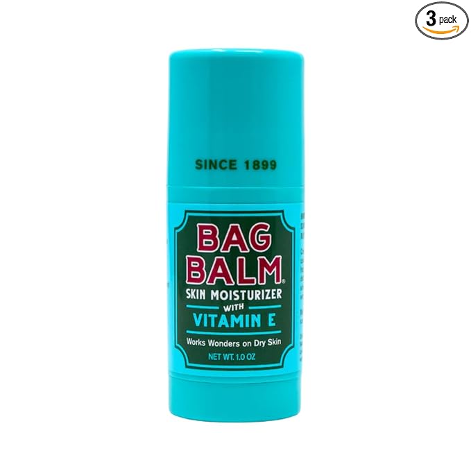 Bag Balm Original Skin Moisturizer Stick with Vitamin E - Hydrating & Soothing Balm for Dry Skin, Chapped Lips & Cracked Hands - Made in the USA - Paraben-Free & Cruelty-Free Twist-Up 1oz (3)
