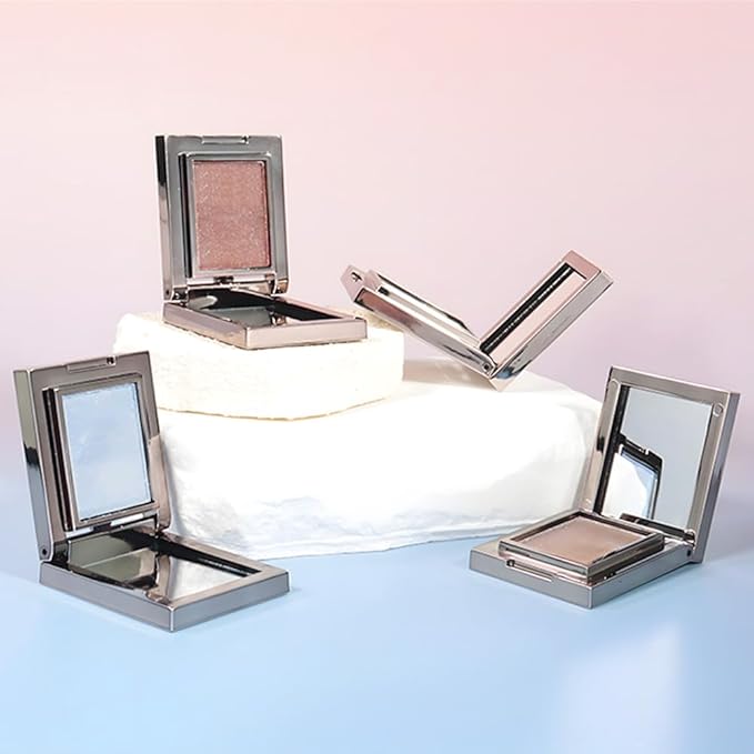CAKAILA Red Brown Shimmer Single Eye Shadow Palette Makeup with Mirror,Neutral Powder Monochrome Eyeshadow for Older Women,Waterproof Long Lasting Naturing-Looking sombras para ojos