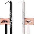 evpct 2Pcs Black & White Color Gel Glitter Eyeliner Pencils Set for Women Waterline Waterproof Smudge Proof lapiz de ojos delineador de ojos contra el agua Eye Liner Makeup