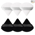Pimoys 6 Pieces Powder Puff Face Soft Triangle Makeup Puff for Loose Powder Body Powder, Wedge Shape Velour Cosmetic Sponge for Contouring, Under Eyes and Corners, Beauty Makeup Tools