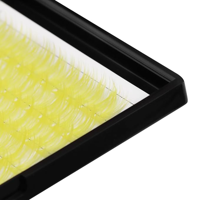 Wide Stem With Various Colored False Eyelashes D Curl Eyelash String 10-20mm Choose Professional Makeup Personal Eyelash String Grafted Eyelash Extension Cluster（Yellow -10-12-14-16mm Mixed）
