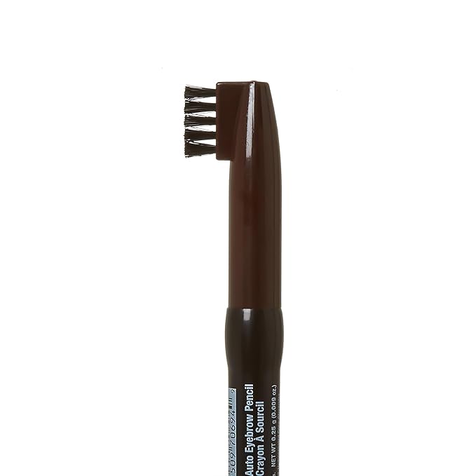 KISS NEW YORK Professional Long-Lasting Eyebrow, Retractable Eyebrow Pencil, Rich Pigmentation, Coconut Oil Infused, Built-In Brush Brow, Shapes, Define, Fills Brow, Eye Makeup (Dark Brown)
