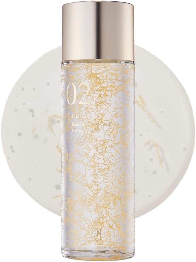 ODEAR EGF Gold Bead Essence Toner – Lightweight Hydrating Formula with Visible Gold Beads, Collagen & Ceramides for Smooth, Balanced, Radiant-Looking Skin (125ml / 4.22 fl. oz.)