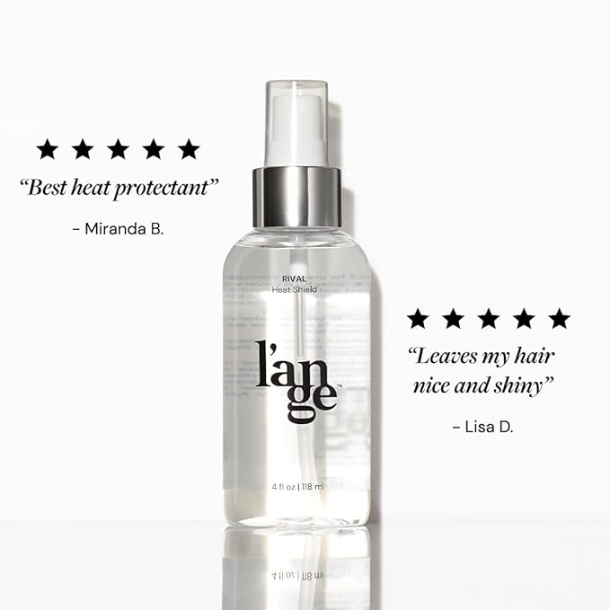 L'ANGE HAIR Rival Heat Shield | Heat Protection Spray for Hair | Prevents Frizz and UV Damage | Lightweight Thermal Protectant Spray | Adds Shine with Nourishing Oils and Keratin | 4 oz Bottle