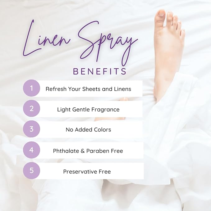 Warm Vanilla Sugar Linen Spray – Fabric Mist for Pillows, Sheets & Linens, Home Fragrance Spray (8 oz)