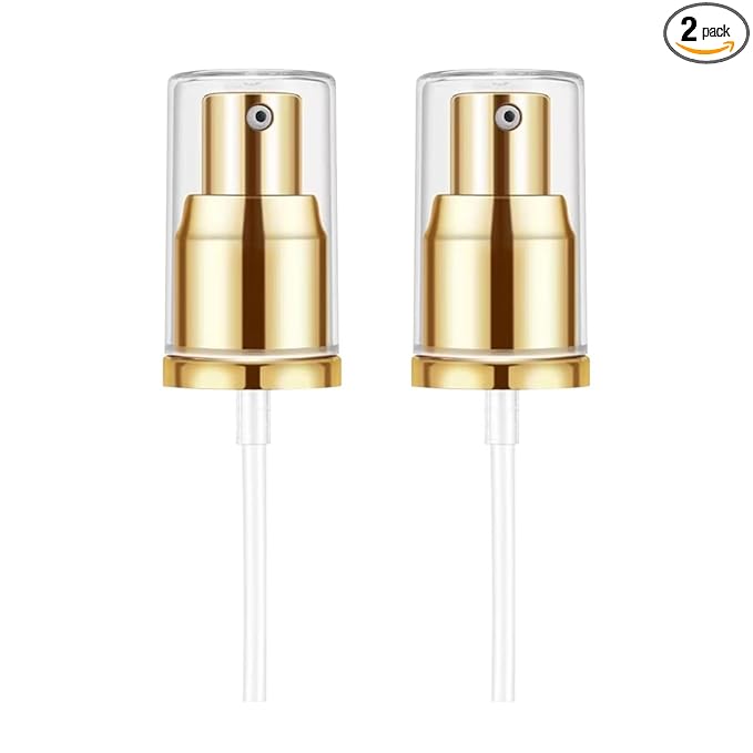 Chris.W 2Pack Foundation Pump Fit for Estee Lauder Double Wear Foundation DW Replacement Pump(Gold)