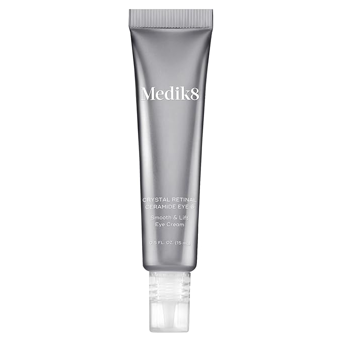 Medik8 Crystal Retinal Ceramide Eye 6 -Lifting Eye Cream with Vitamin A - Smoothing Under Eye Cream for Wrinkles and Sensitive Skin - 0.5 oz