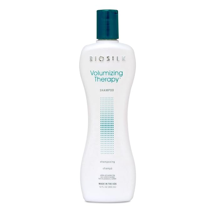 BioSilk Volumizing Therapy Shampoo, Gently Cleanses, Moisturizes & Builds Hair Body & Shine, Sulfate, Paraben & Cruelty-Free, 12 Oz